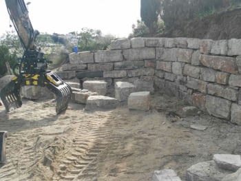 Colocación de muros rocalla